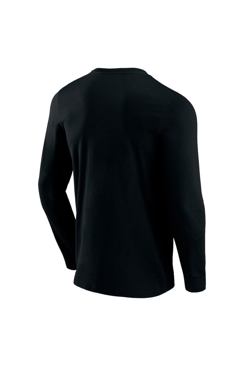 Men's Fanatics Branded Black Wisconsin Badgers Distressed Arch Over Logo 2.0 Long Sleeve T-Shirt, Alternate, color, Black