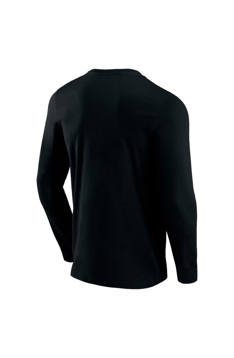 FANATICS Men's Fanatics Branded Black Wisconsin Badgers Distressed Arch Over Logo 2.0 Long Sleeve T-Shirt, Alternate, color, 