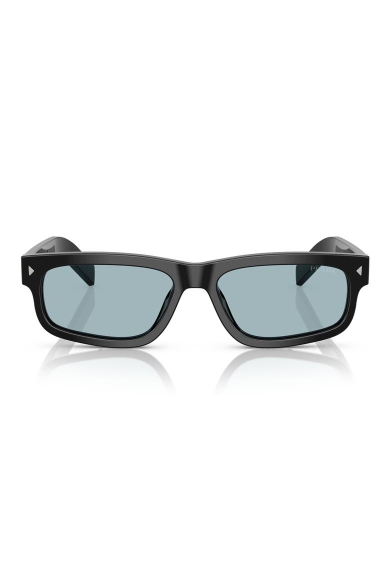 57mm Rectangular Optical Glasses, Main, color, BLACK