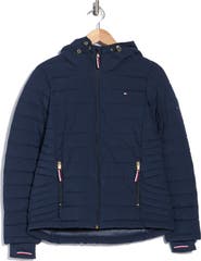 Tommy Hilfiger Zip Front Packable Hooded Puffer Jacket