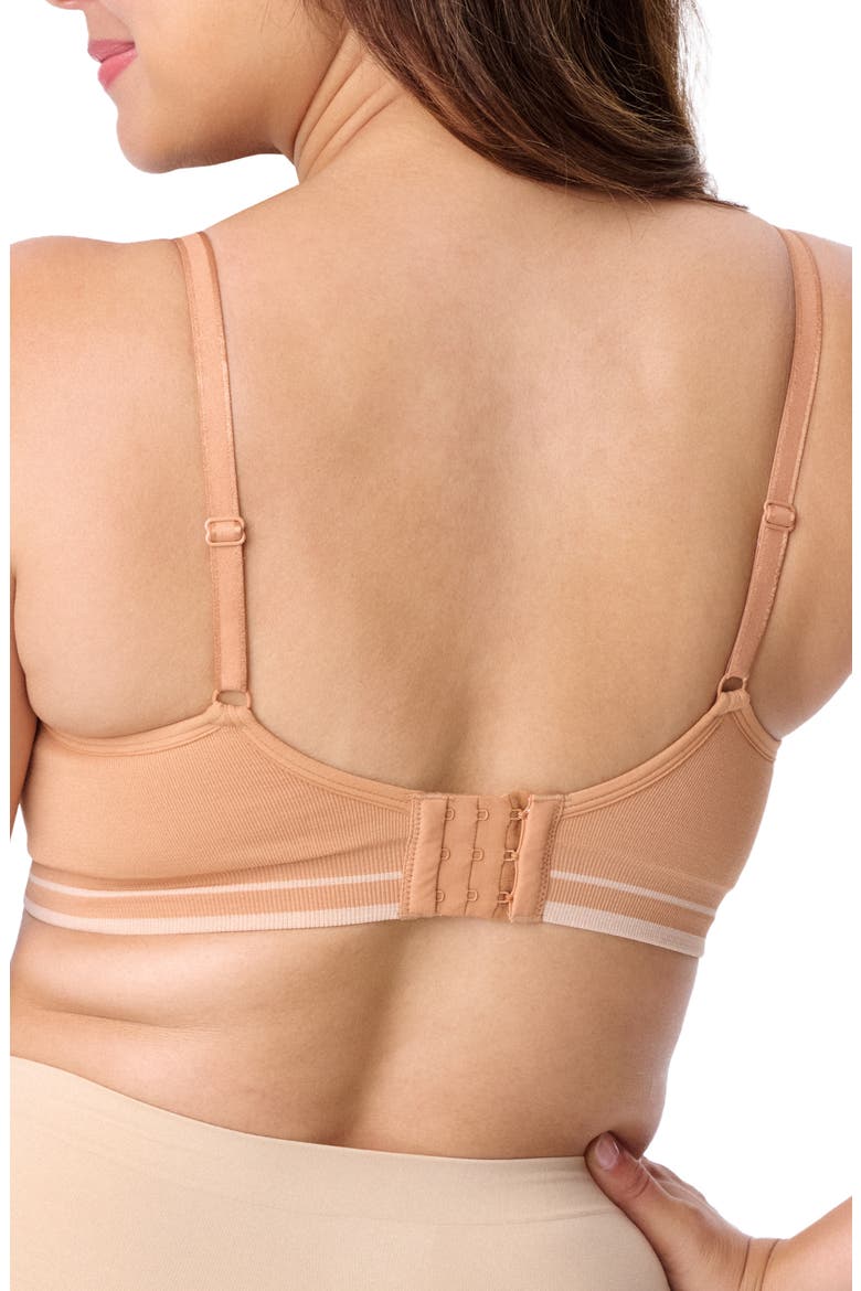 Motherhood Women's Maternity Seamless Nursing and Hands-Free Pumping Bra, Alternate, color, Caramel