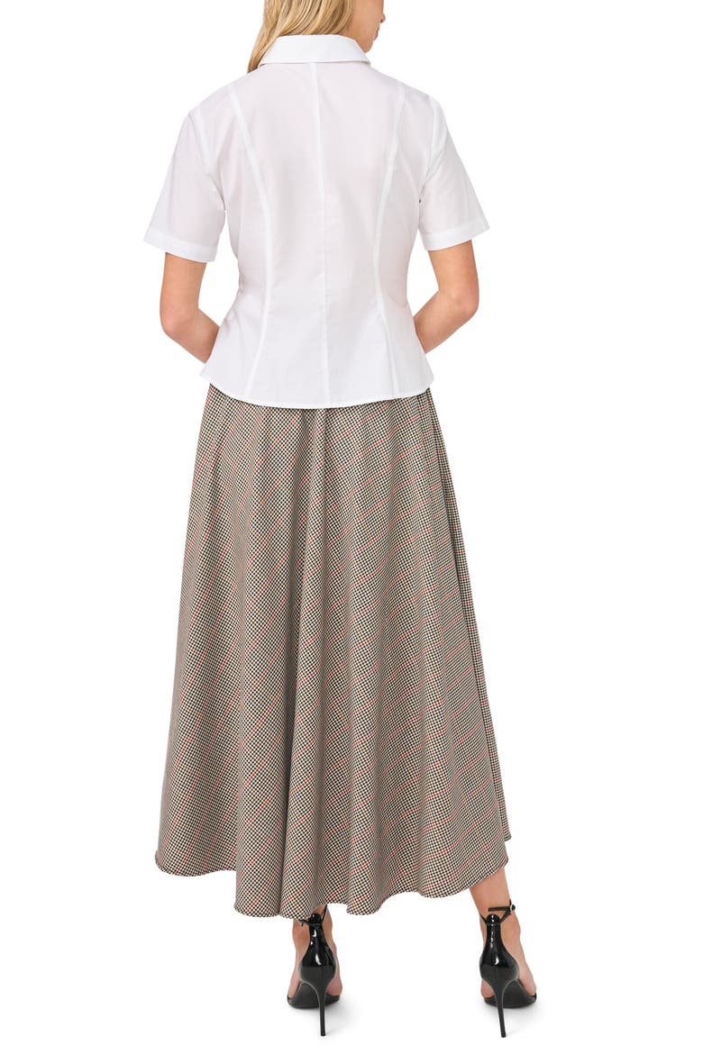 Princess Seam Button-Up Shirt, Alternate, color, BRIGHT WHITE