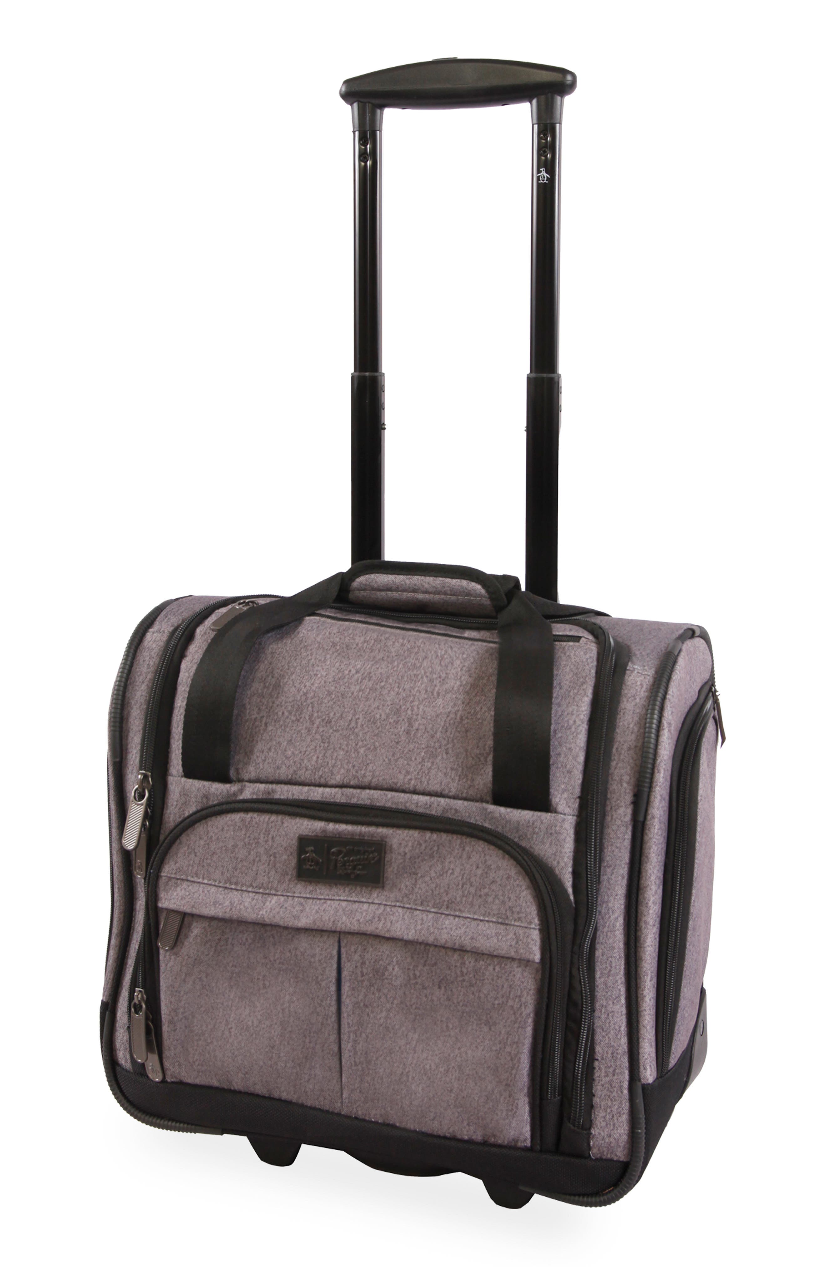 Original Penguin Ethan Under Seat Luggage, Alternate, color, Heather Grey