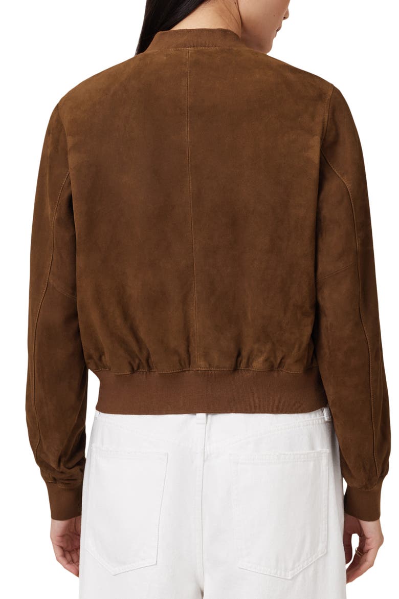 Orten Suede Bomber Jacket, Alternate, color, COGNAC BROWN