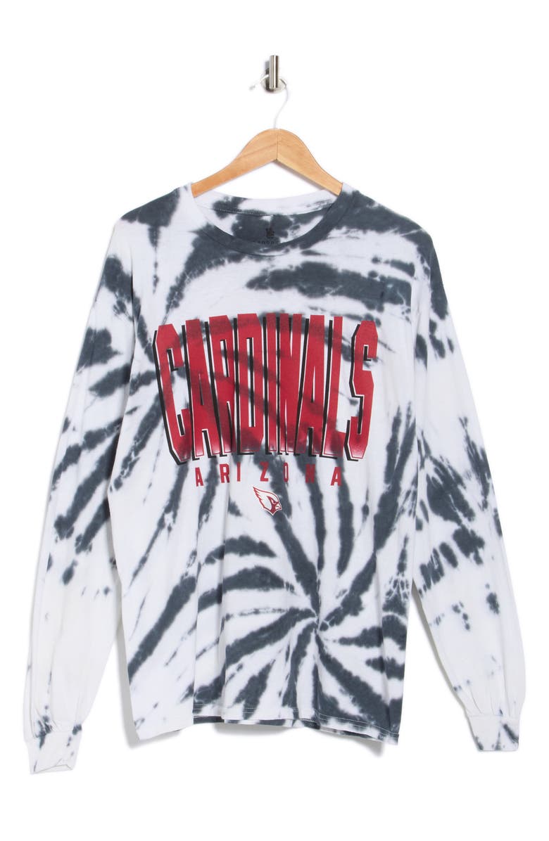 Junk Food Game Time Cardinals Long Sleeve T-Shirt, Alternate, color, True Black Tie-Dye