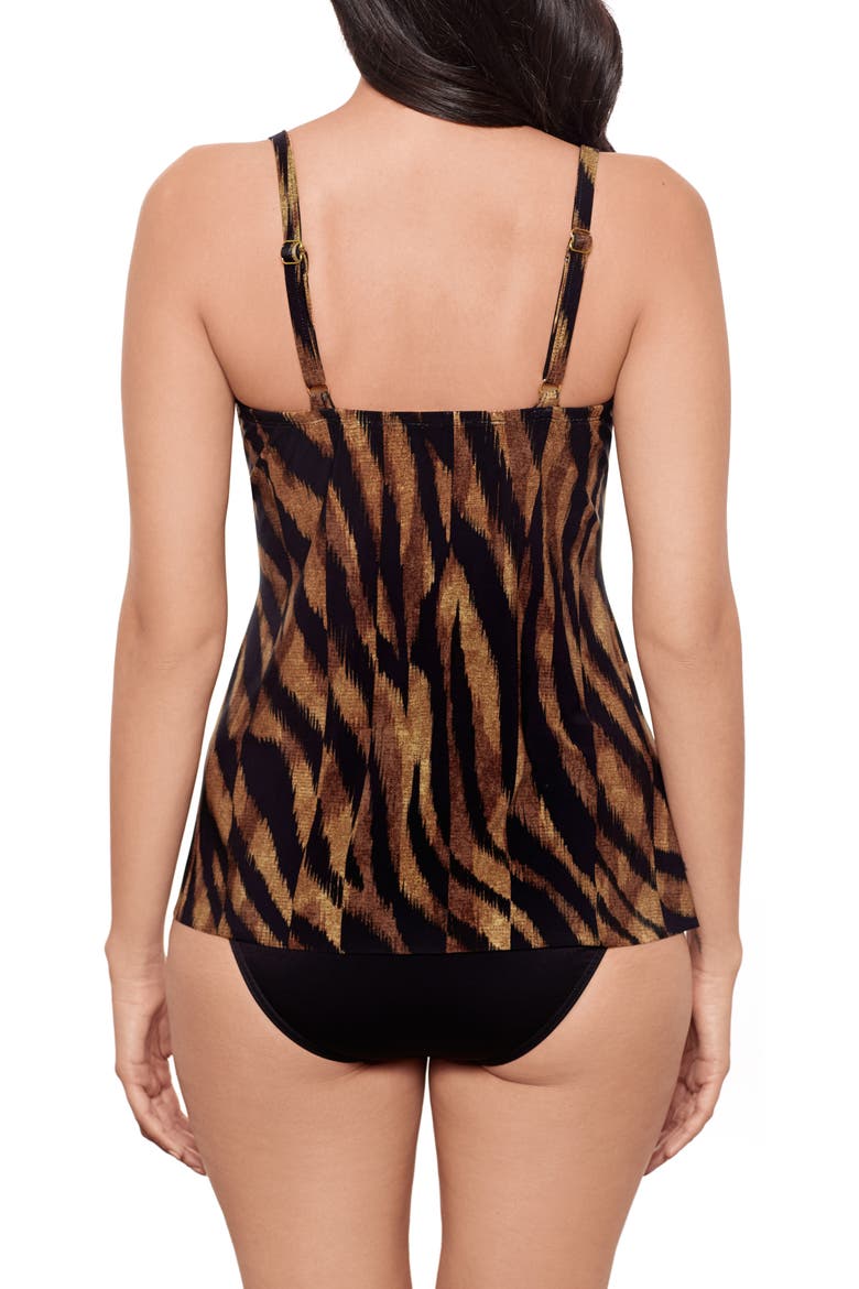 Raya de Safari Tankini, Alternate, color, BLACK/BROWN