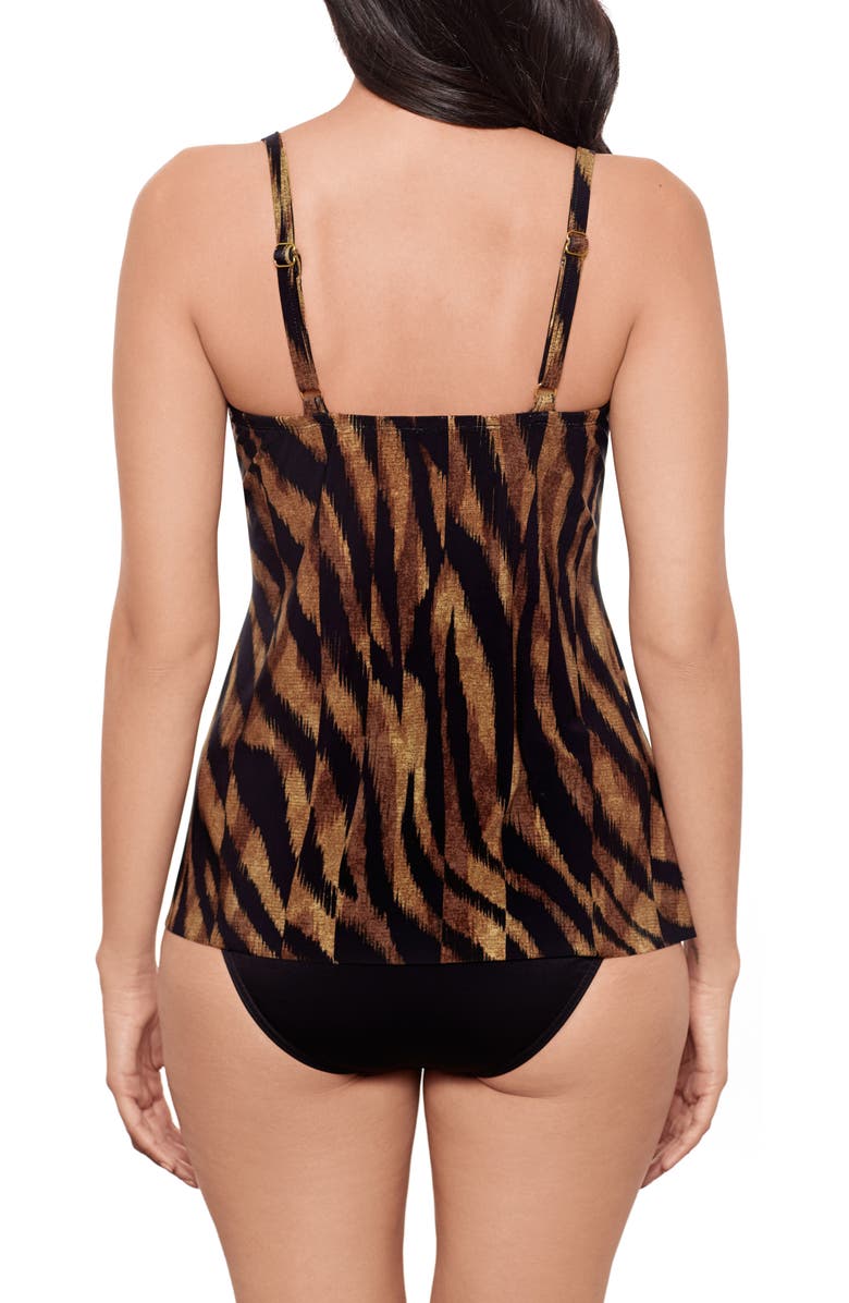 Miraclesuit<sup>®</sup> Raya de Safari Tankini, Alternate, color, Black/Brown