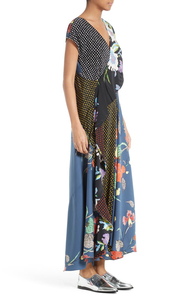 Diane von Furstenberg Faux Wrap Silk Maxi Dress, Alternate, color,