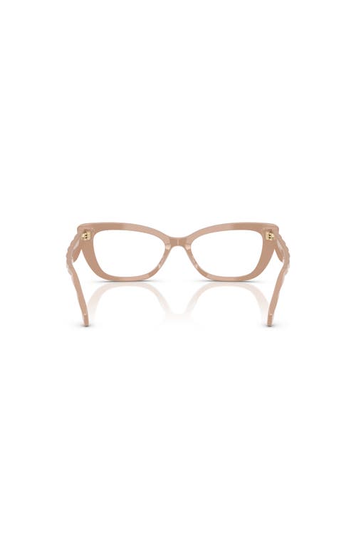 Tory Burch 52mm Cat Eye Optical Glasses In Brown