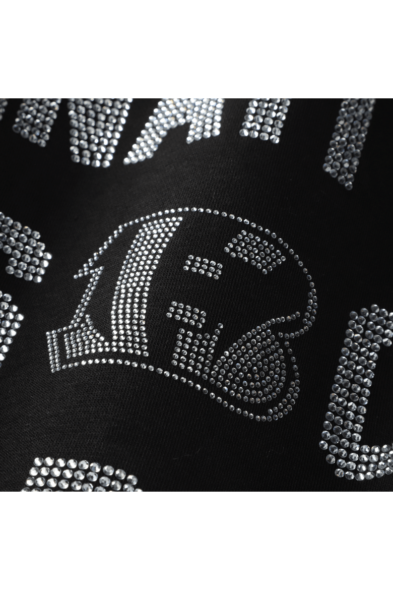 Women's Gameday Couture Black Cincinnati Bengals Oversized Hype Era Rhinestone Text Sweatshirt, Alternate, color, Black