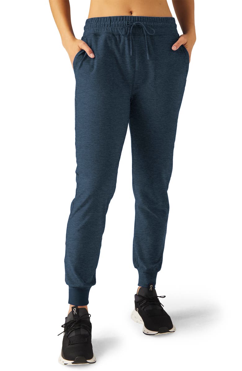 Beyond Yoga Commuter Space Dye Midi Joggers, Main, color, Nocturnal Navy