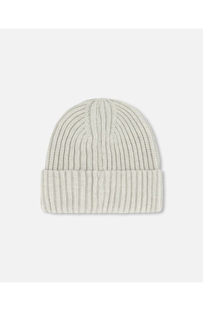 Deux par Deux Kids Unisex Cuffed Knit Hat Off-White, Alternate, color, 