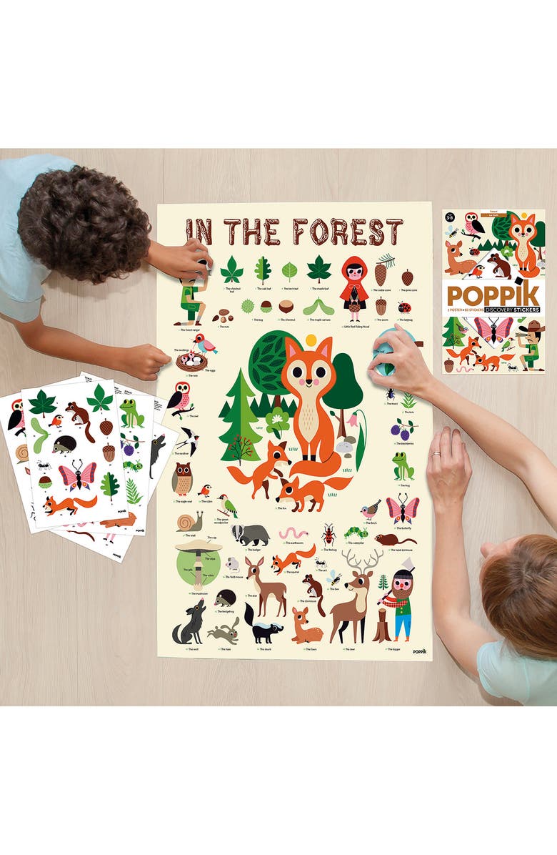 Scrunch The Forest Discovery Poster & Stickers, Alternate, color, 