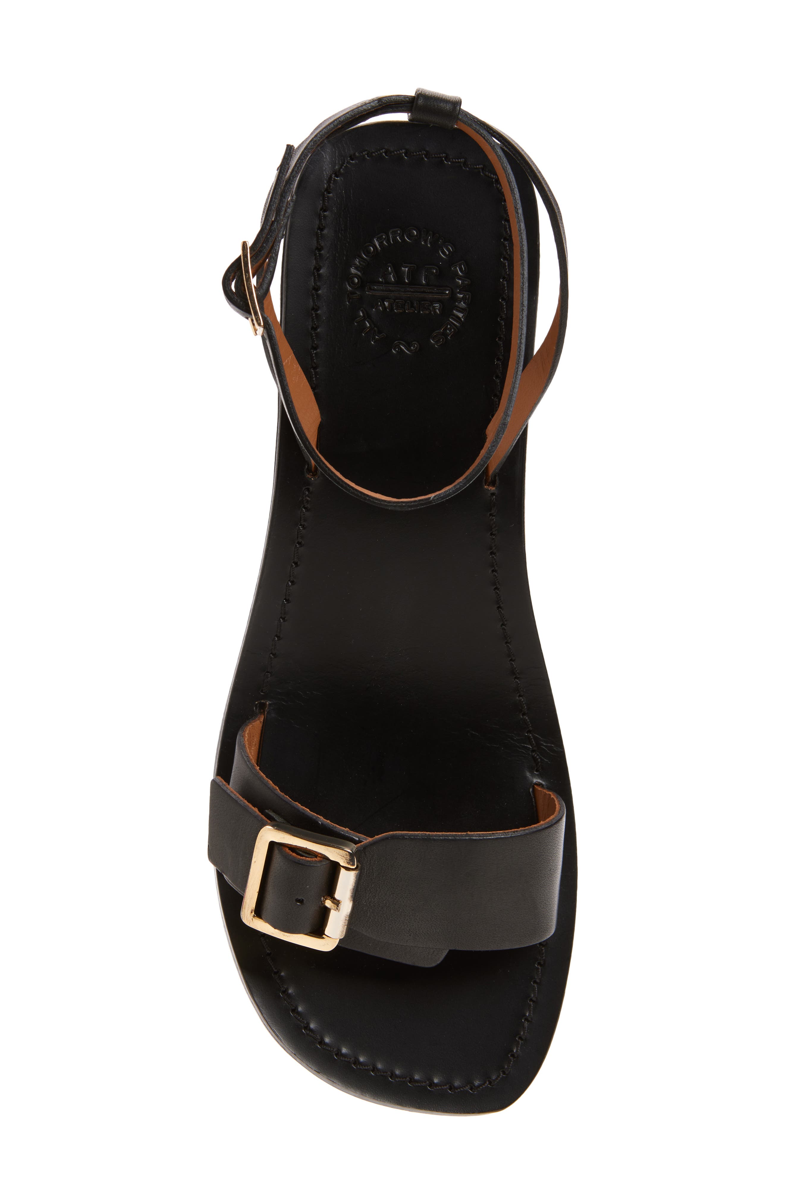 ATP ATELIER Mori Ankle Strap Sandal, Alternate, color, Black