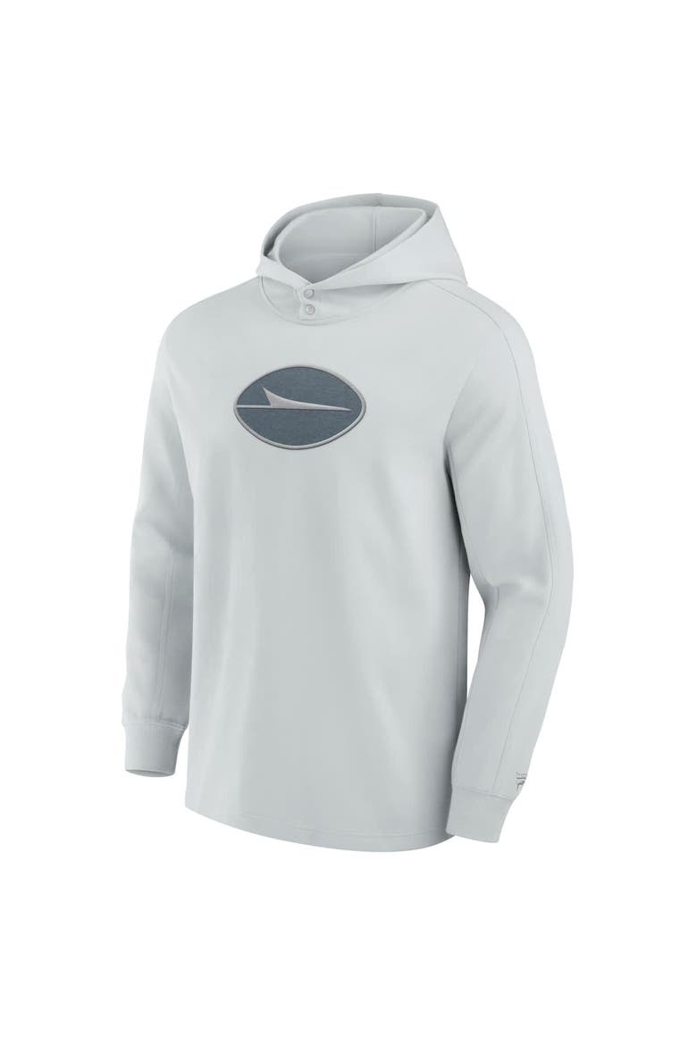 Men's Fanatics Gray New York Jets Elements Blaze Tri-Blend Long Sleeve Hoodie T-Shirt, Alternate, color, Gray