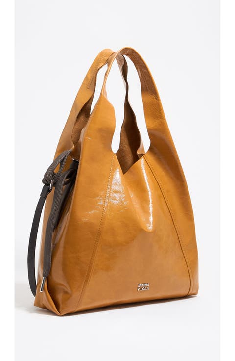 Large Leather Paper Bag