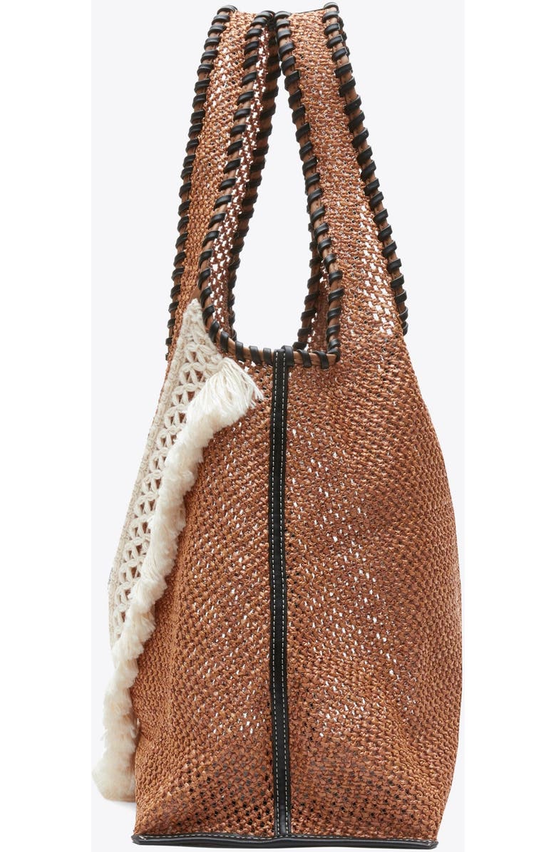 3.1 Phillip Lim Raffia Fringe Market Tote Bag, Alternate, color, Brown