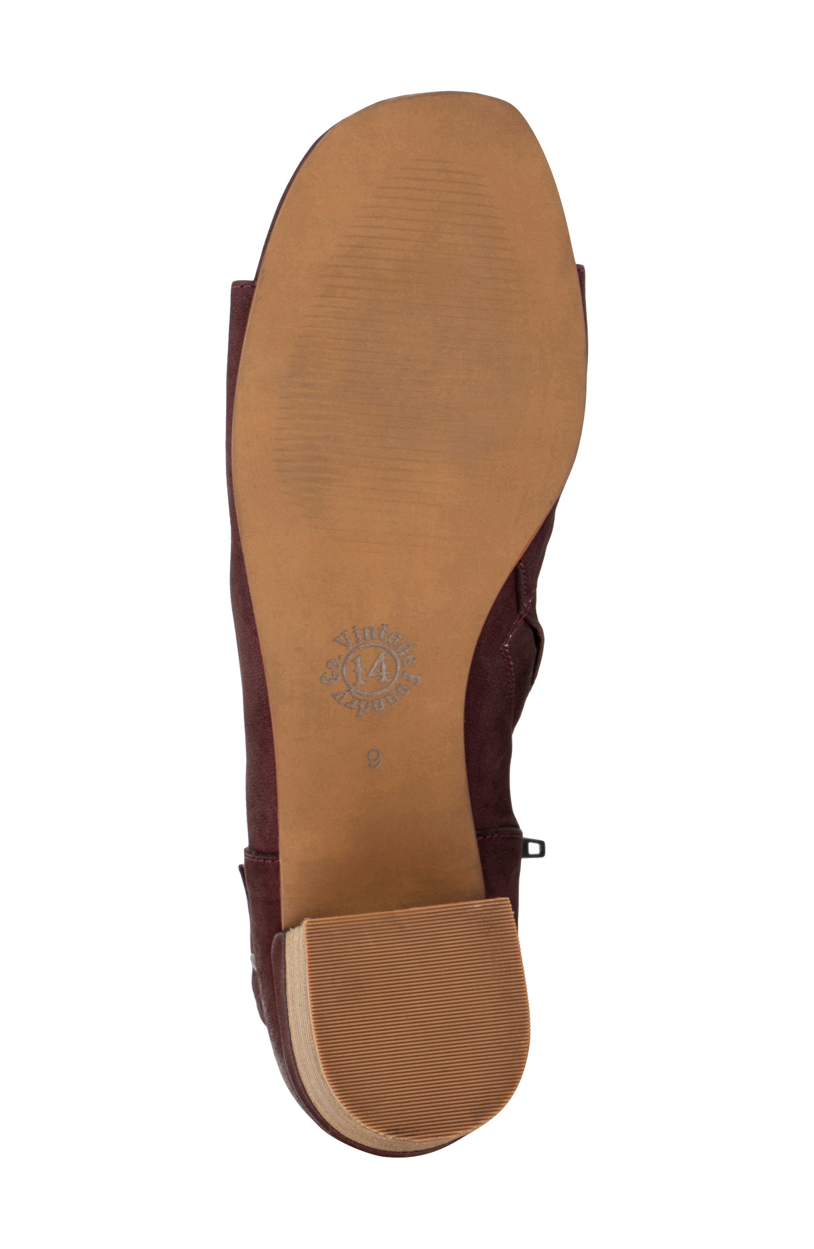 VINTAGE FOUNDRY Sabrina Leather Block Heel Bootie, Alternate, color, Burgundy