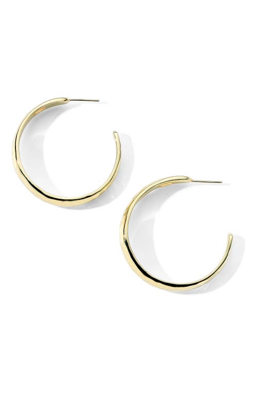 Ippolita 18k Yellow Gold Classico Hammered Medium Hoop Earrings In Gold
