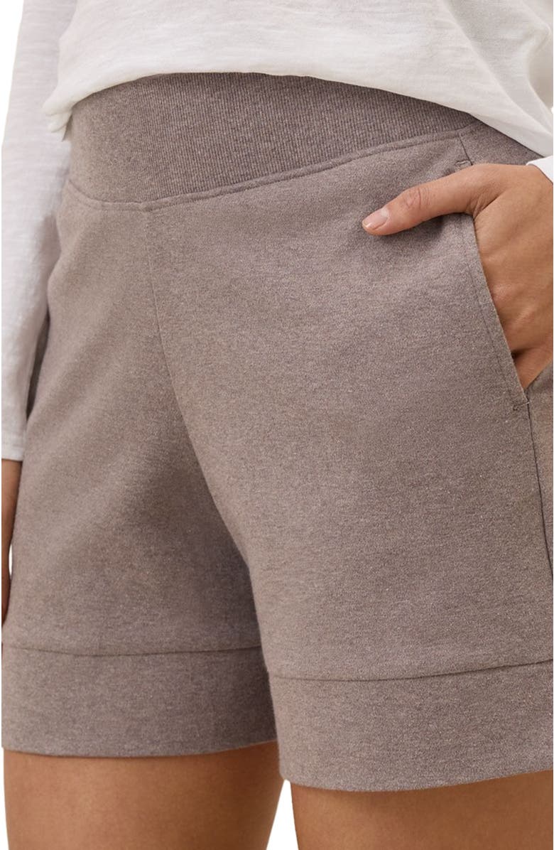 Pact Organic Cotton Airplane Pull On Short, Alternate, color, Deep Taupe Heather