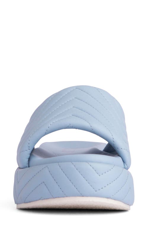 Beautiisoles Deedee Platform Slide Sandal In Sky Blue
