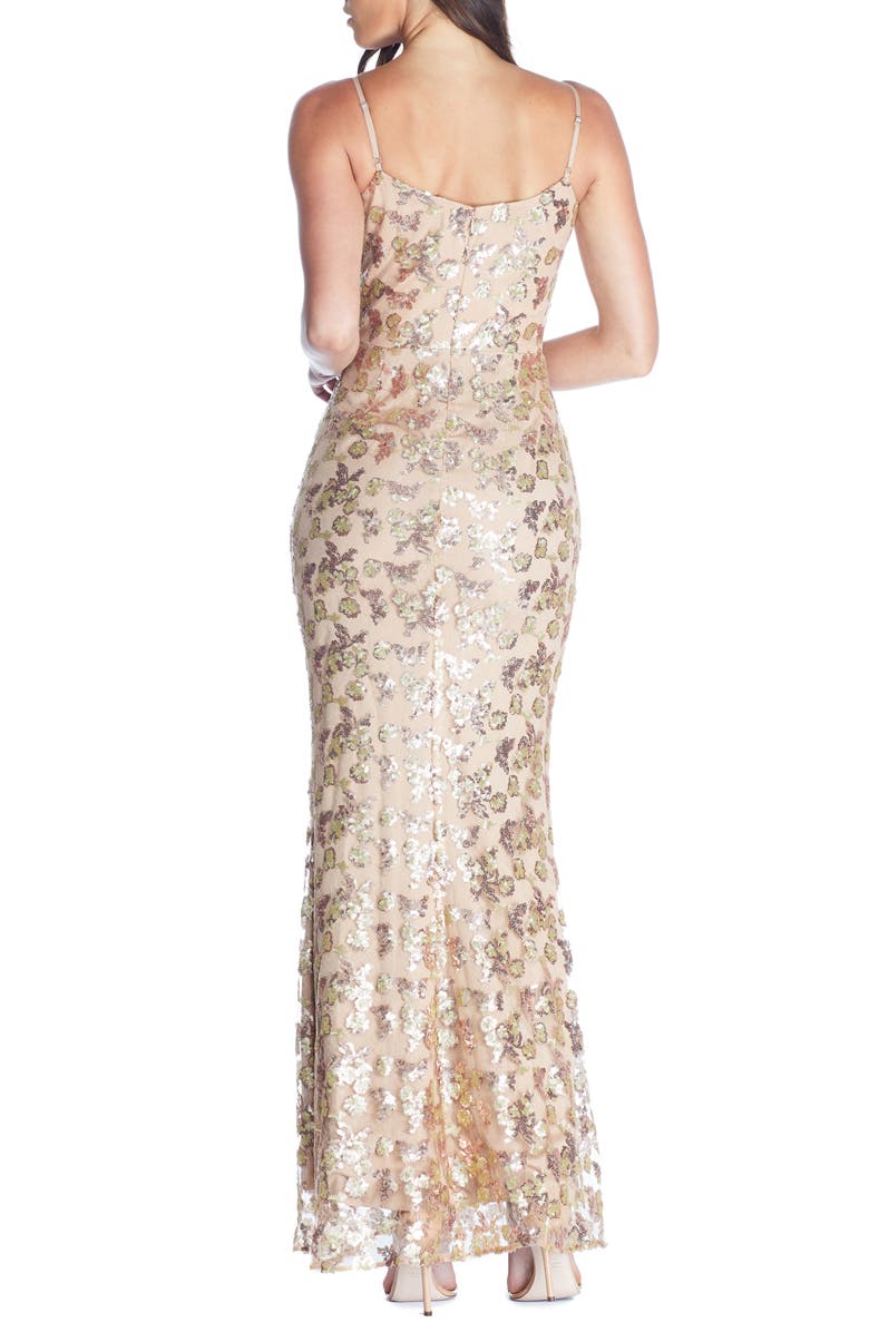 Dress the Population Mara Lace & Sequin Evening Gown, Alternate, color,