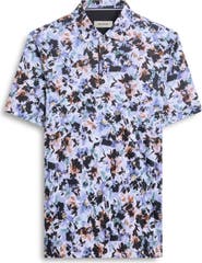 Bugatchi Hendrix Digital Floral Print Pima Cotton Polo