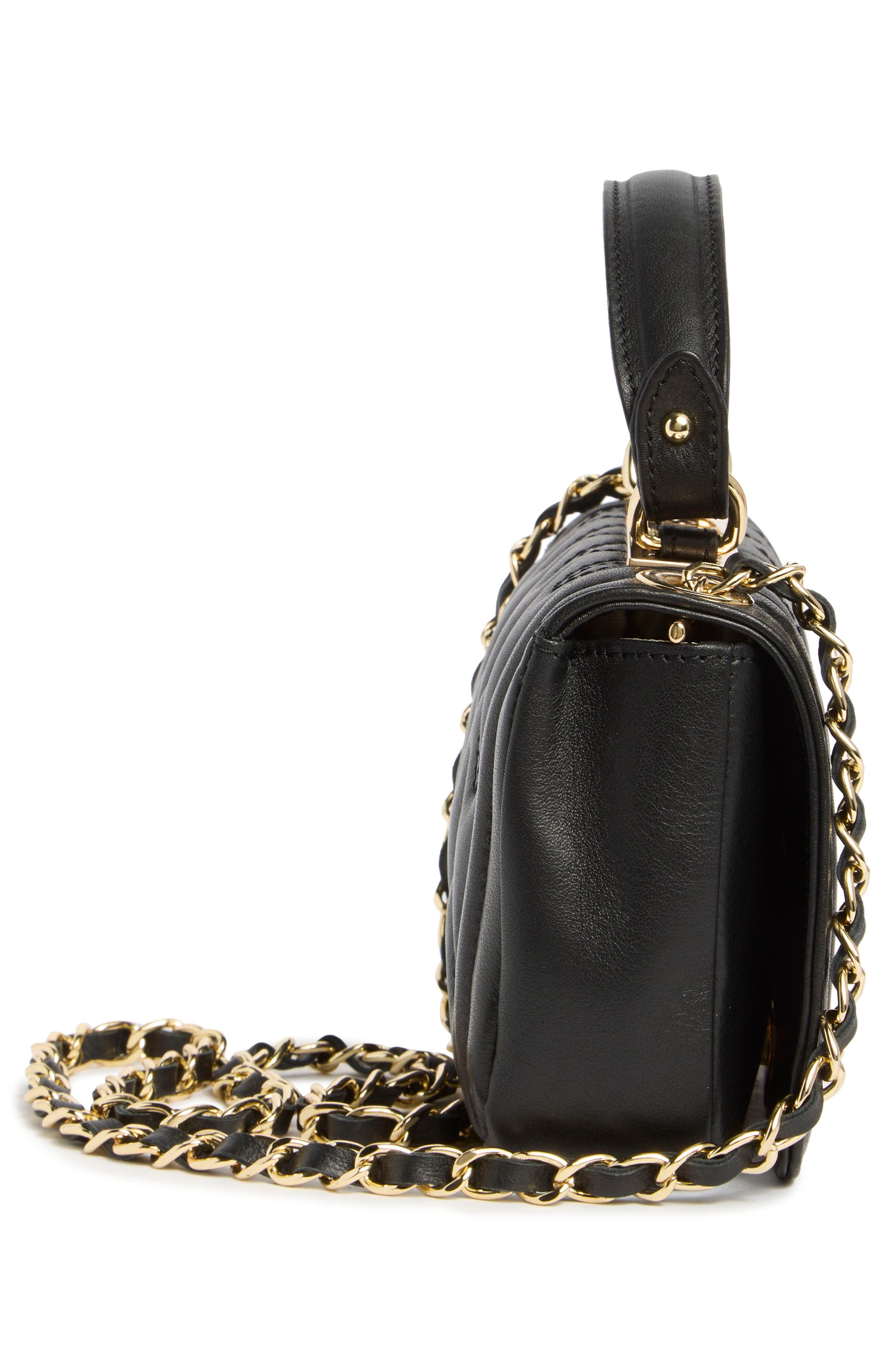 VALENTINO BY MARIO VALENTINO Beatriz Quilted Leather Top Handle Bag, Alternate, color, Black