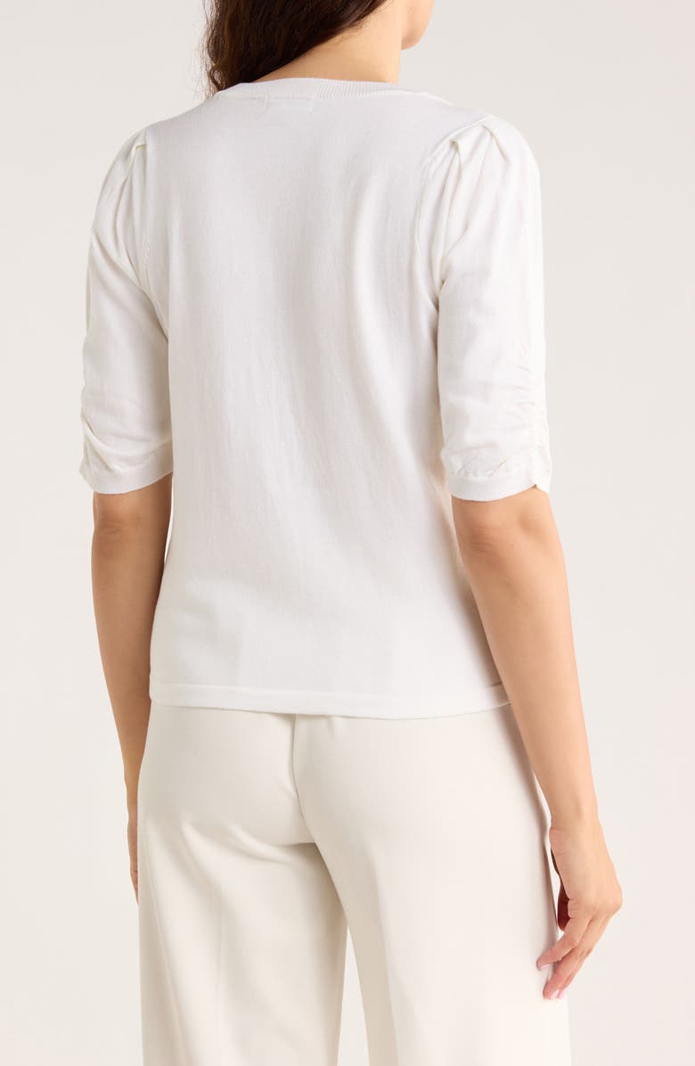 Calvin Klein Elbow-Length Sleeve Sweater, Alternate, color, Cream