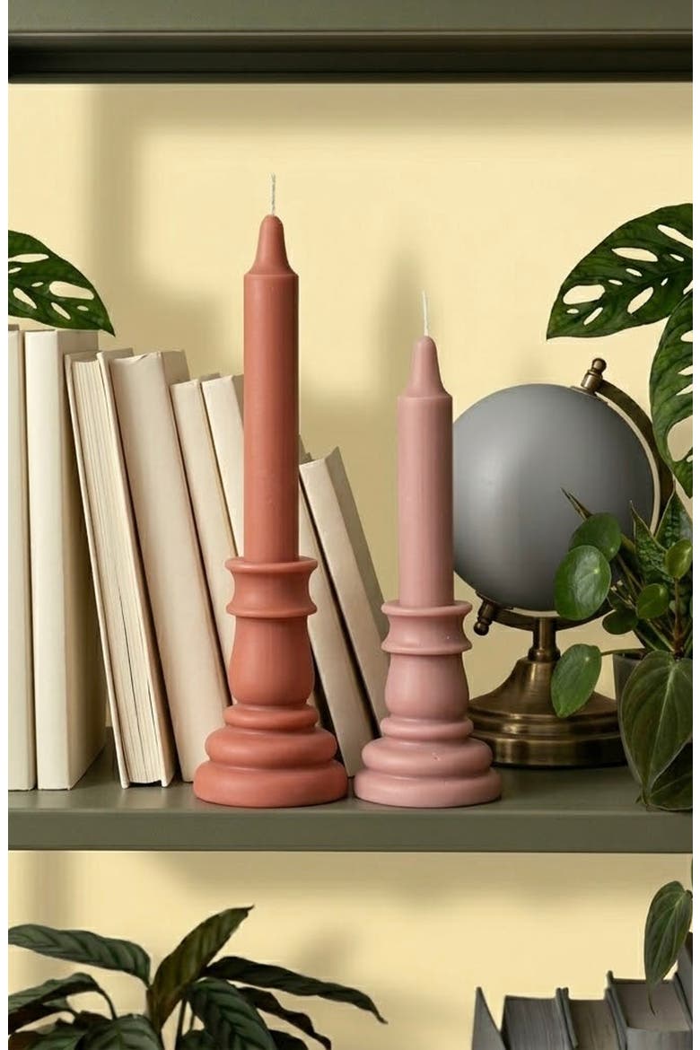 Candle Stick Duo, Alternate, color, Pink