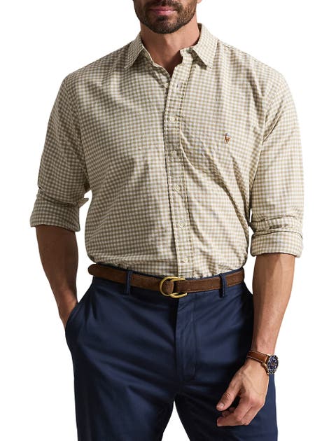 Big & Tall Oxford Check Sport Shirt