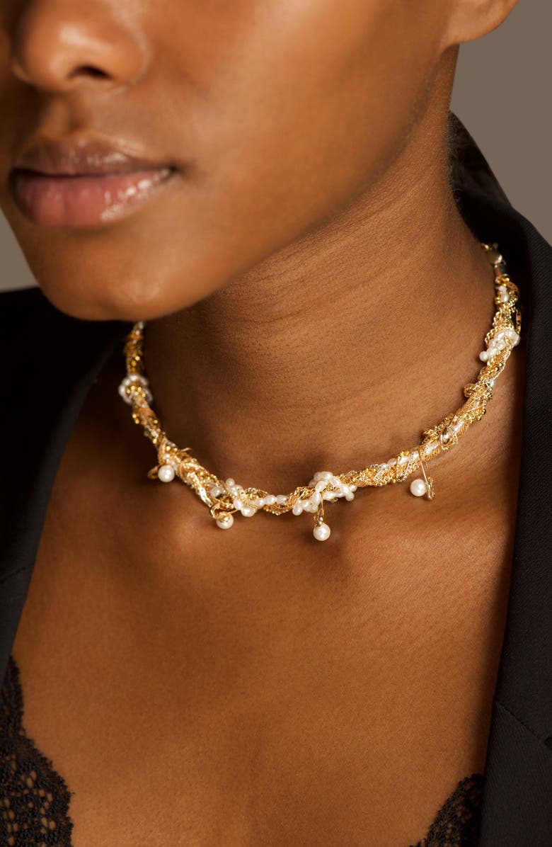 Billie Valentine Tangle Genuine Pearl Necklace, Alternate, color, 