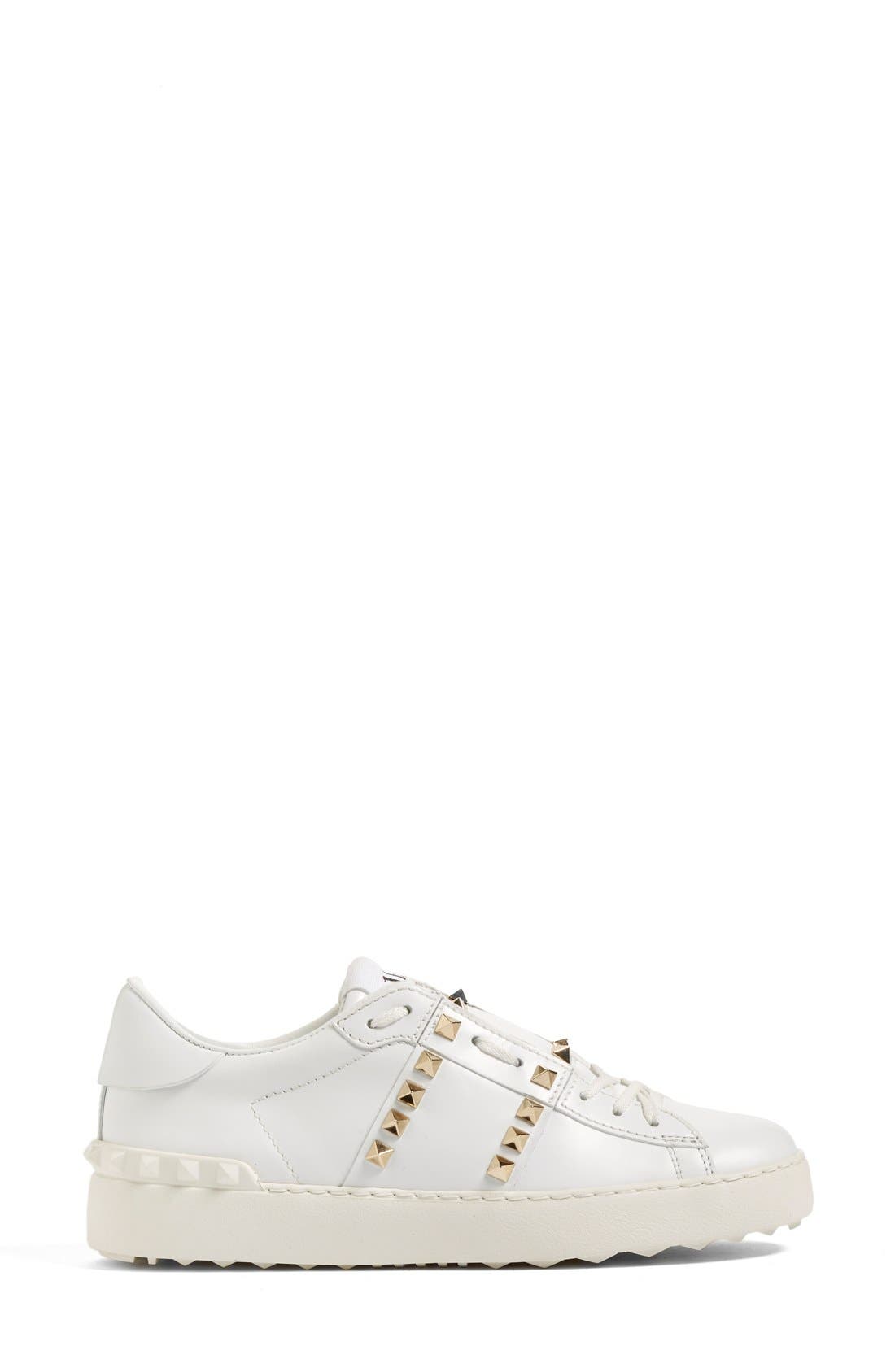 Valentino Garavani 'Rockstud' Sneaker, Alternate, color, 