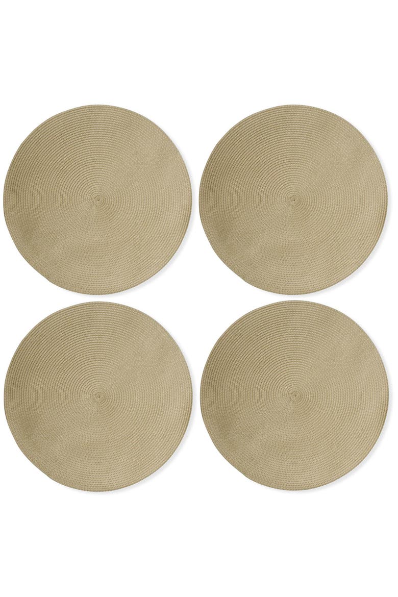 Elegant Woven Placemats for Stylish Dining Experience, Main, color, Beige