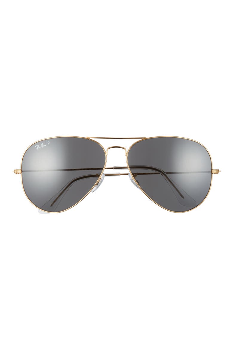 Original 62mm Oversize Polarized Aviator Sunglasses, Main, color, GOLD/ BLACK