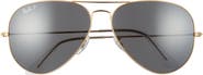 Ray-Ban Original 62mm Oversize Polarized Aviator Sunglasses