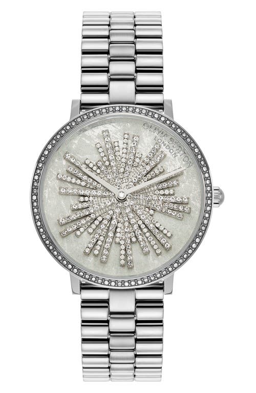 Olivia Burton Ice Burst Bracelet Watch, 35mm in Light Grey 