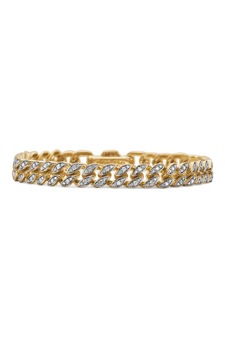Pavé Diamond Curb Chain Bracelet, Main, color, GOLD/ DIAMOND