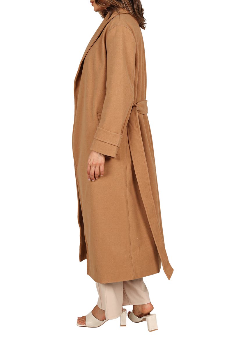 Emersyn Tie Front Coat, Alternate, color, CAMEL