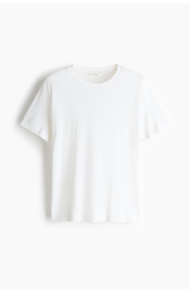 H&M Silk-blend T-shirt, Main, color, White