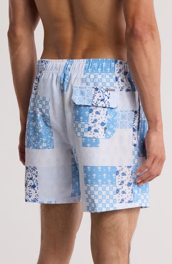Seersucker Volley Swim Trunks