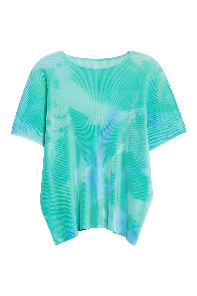 Shore Mist Pleated Top, Alternate, color, TURQUOISE BLUE