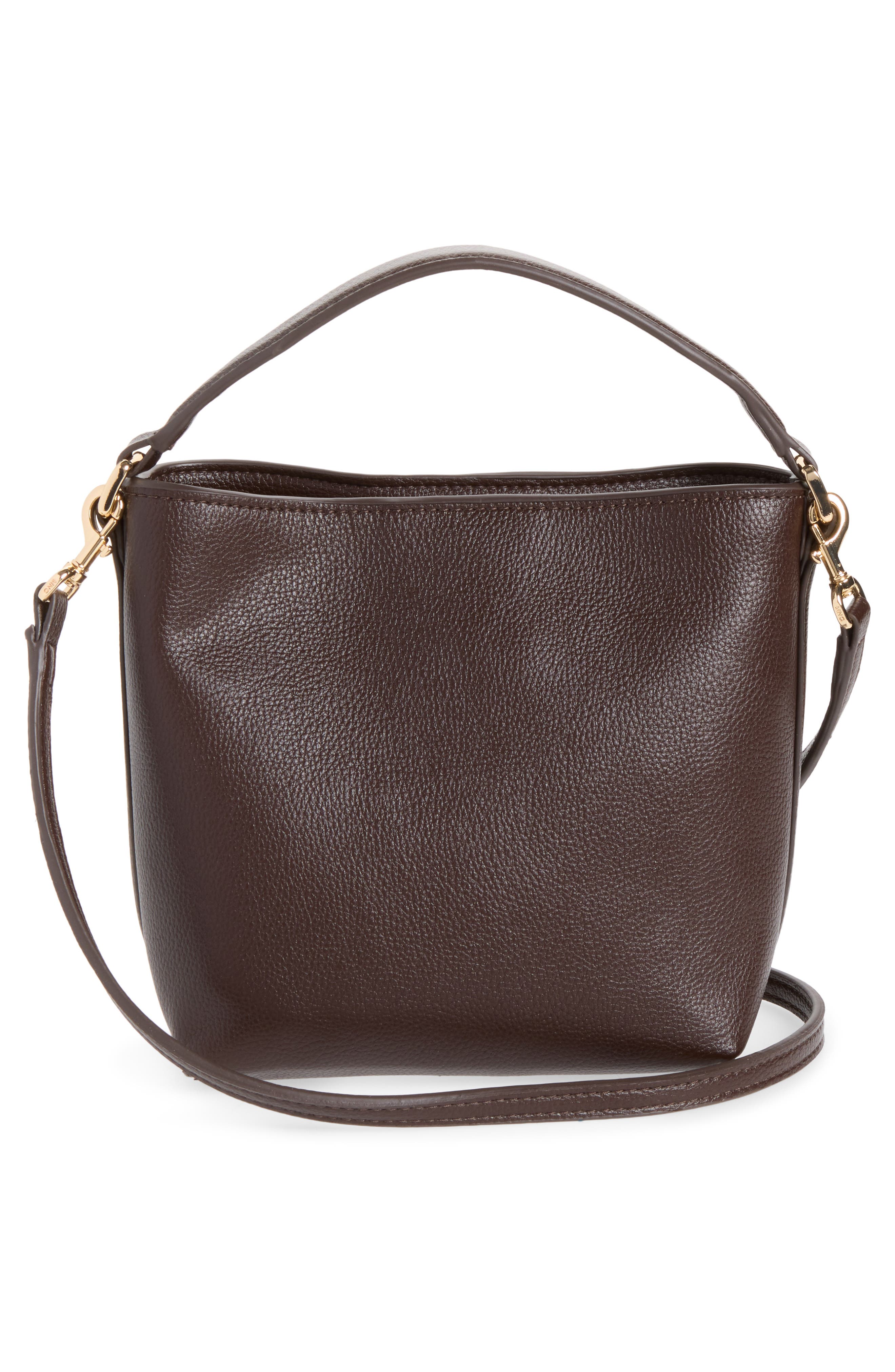 Faux Leather Bucket Bag, Alternate, color, CHOCOLATE