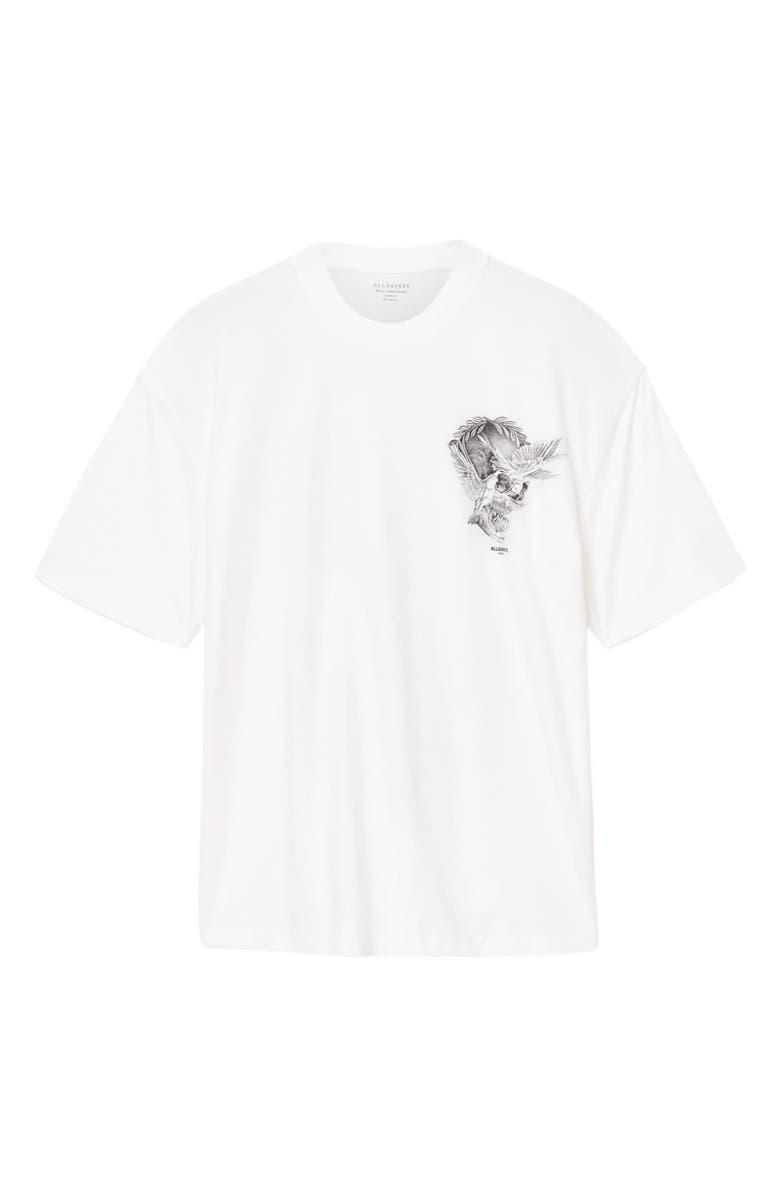 AllSaints Mysteries Cotton Graphic T-Shirt, Alternate, color, Optic White