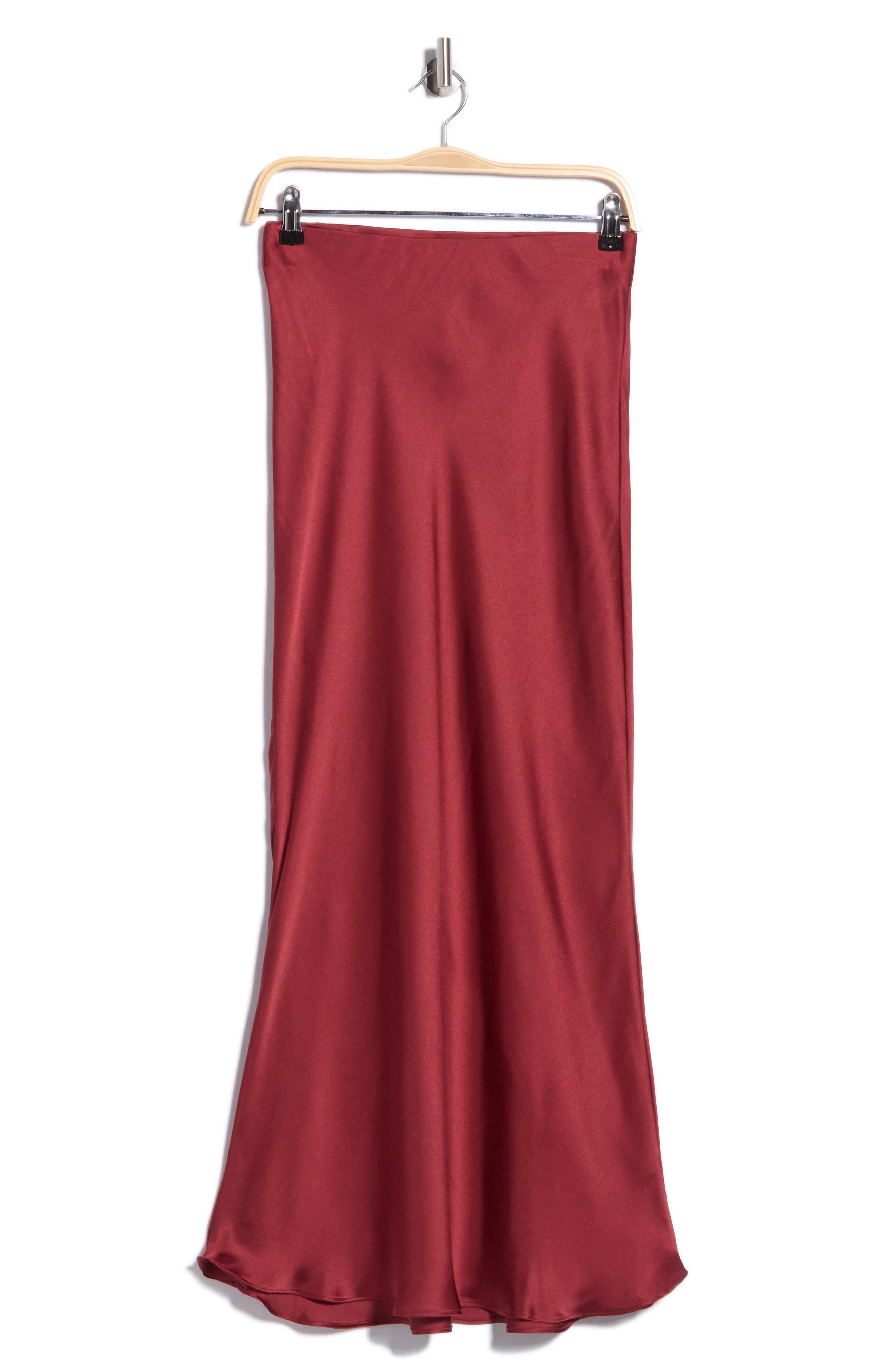 Bias Cut Satin Skirt