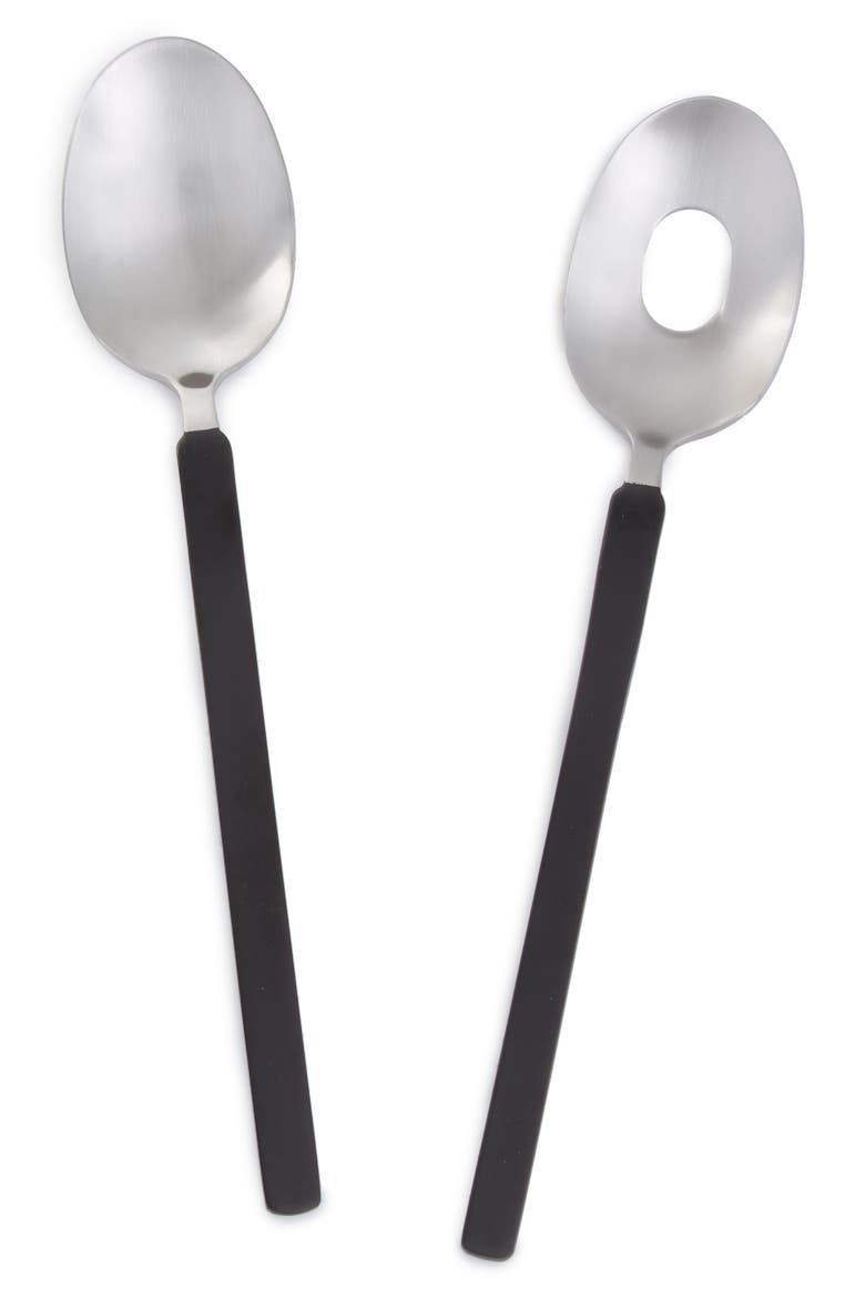 2-Piece Salad Serving Utensils Set, Main, color, BLACK