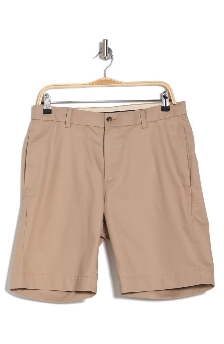 Brooks Brothers Flat Front Advantage Chino Shorts, Alternate, color, British Khaki
