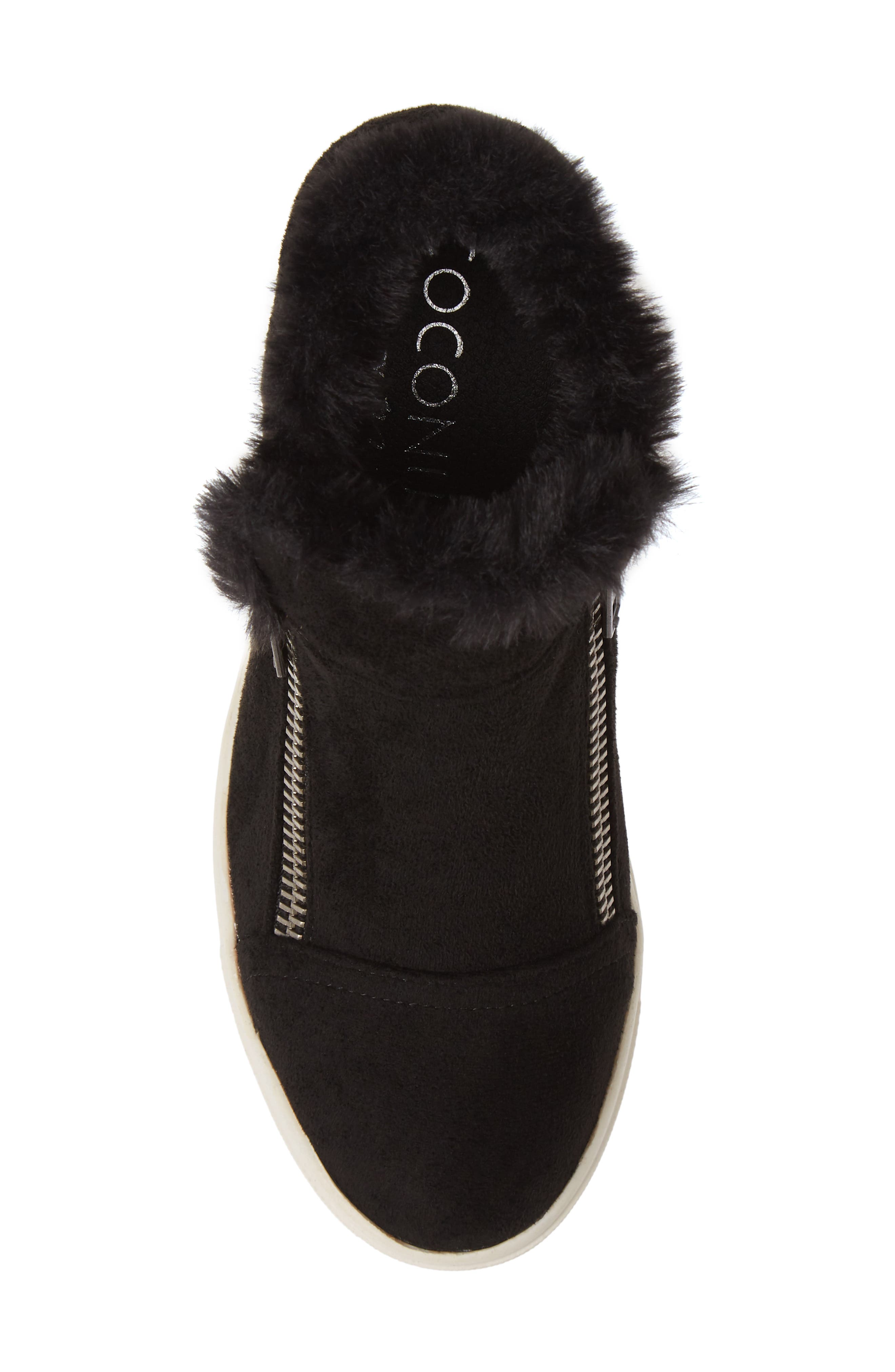 Coconuts by Matisse Later Days Faux Fur Wedge Sneaker, Alternate, color, 