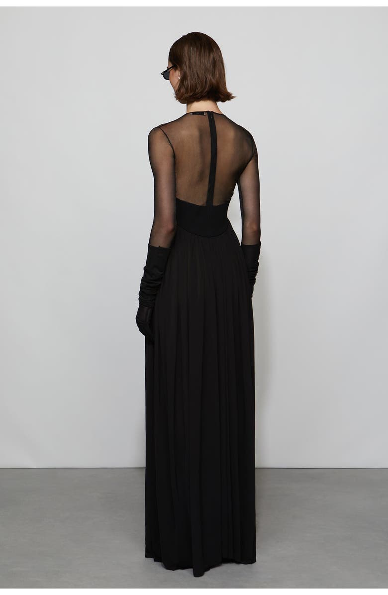 Et Ochs Suri Knit Combo Gown, Alternate, color, Black