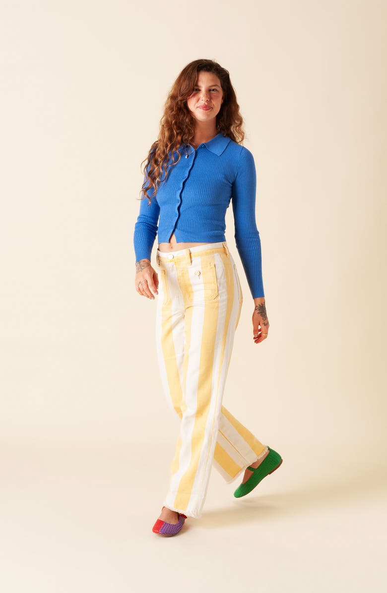 Charlotte Stone Raleigh Mismatch Woven Mary Jane Flat, Alternate, color,